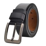 Ceinture - concepteur - grande taille - cuir vritable - noir - dcontracte - homme