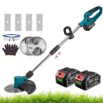 Coupe - bordure lectrique sans fil 9 pouces manche tlescopique - newbeny - 2x 1. 5ah batteries