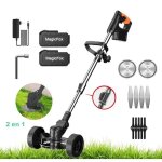 Coupe bordure sans fil avec 2 batteries - magicfox - d�broussailleuse �lectrique sans fil - 3 types de ...