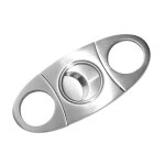 Coupe cigare silver match double guillotine ovale