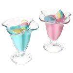 Coupes  glace cana avec pied - mambocat - lot de 2 - 150 ml - forme de tulipe