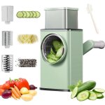 Coupe - l�gumes manuel 3 lames trancheuse multifonction en acier inox. mandoline ronde r�pe � fromage ...