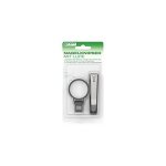 Coupe - ongles avec loupe haro 10088 - blanc - grande poign�e en plastique - petite lime � ongles