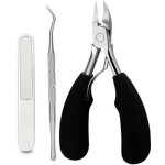 Coupe ongle pied 3 pcs toenail ciseaux ensemble ciseaux  ongles avec filet  ongles pour ongles incarns ...