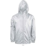 Coupe - vent junior - kariban - blanc - 100% polyester - capuche - 2 poches zippes