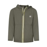 Coupe - vent - teddy smith - ajust� - kaki - enfant gar�on - capuche et zip tricolore