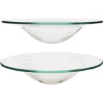 Coupelle en verre - puckator - br�leur � huile - 12x2. 5 cm - blanc - mixte