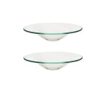 Coupelle en verre - puckator - rond - 118 cm - transparent - pour parfum dambiance