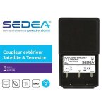 Coupleur satellite terrestre - hd4k - 2 entr�es 1 sortie - filtre 5g lte 700 - int�rieur ext�rieur