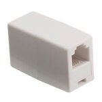 Coupleur de tlcommunication rj11 - valueline - rj11 femelle - 015 m - connecte deux cbles - blanc