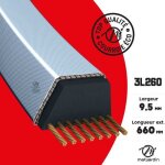 Courroie tondeuse 3l260 prix �co kevlar trap�zo�dale 95 mm x 660 mm