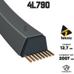 Courroie tondeuse 4l790 teknic kevlar trap�zo�dale - 127 mm x 2007 mm