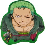 Coussin 3d - one piece - roronoa zoro - microfibre - 40 cm