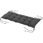 Coussin de banc - outsunny - banquette jardin 100x40 cm rembourrage �pais doux confort - tissu - gris ...