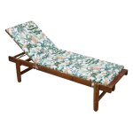 Coussin bain de soleil motif tropical vert 60x190 cm