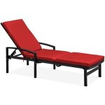 Coussin pour bain de soleil rouge 186 x 53 x 5 cm - oviala Coussin pour bain de soleil rouge 186 x 53 x 5 cm - oviala