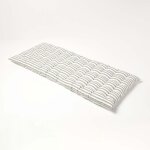 Coussin pour banc de jardin - homescapes ? rayures grises ? 108 x 42 x 5 cm ? matelas de sol ? coton ...