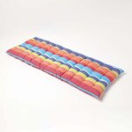 Coussin pour banc de jardin - homescapes ? rayures multicolores ? 108 x 42 x 5 cm ? matelas de sol ? ...