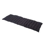 Coussin pour banc de jardin - homescapes ? noir ? 143 x 48 x 5 cm ? matelas de sol ? coton et polyester ...
