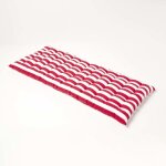 Coussin pour banc de jardin - homescapes ? rayures rouges ? 108 x 42 x 5 cm ? matelas de sol ? coton ...