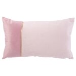 Coussin bicolore liser dor 30x50 cm collection ultima rose
