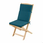 Coussin de chaise ext�rieur assise et dossier minorque bleu paon 40x90 cm