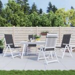 Vidaxl coussins de chaise de jardin  dossier haut lot de 4 anthracite 43178