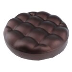 Coussin de chaise - homyl - tabouret de bar rond - housse en cuir - couleur rouge - 32 cm