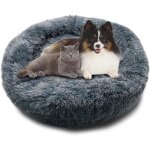 Coussin chat panier rond pour chien chat moelleux coussin apaisant panier donut rond et peluche lavable(60cm ...