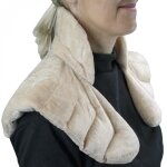 Coussin chauffant tour de cou pour paules et nuque - beige - vivezen