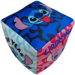 Coussin premium cube lilo & stitch microfibre dimension 25 x 25 x 25 cm disney
