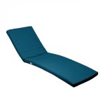 Coussin déhoussable pour bain de soleil transat - 183 x 60 cm - bleu azur - linxor Coussin déhoussable pour bain de soleil transat - 183 x 60 cm - bleu azur - linxor