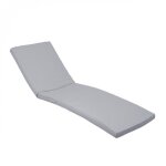 Coussin déhoussable pour bain de soleil transat - 183 x 60 cm - gris clair - linxor Coussin déhoussable pour bain de soleil transat - 183 x 60 cm - gris clair - linxor
