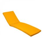 Coussin d�houssable pour bain de soleil transat - 183 x 60 cm - jaune - linxor