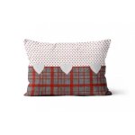 Coussin d�houssable pur coton 32x50 cm love rouge par soleil docre