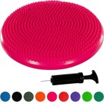 Coussin dquilibre et dassise gonflable movit - rose - 33cm - pvc - fitness - antidrapant