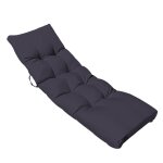Coussin matelassé pour bain de soleil transat - 185 x 60 cm - gris foncé - linxor Coussin matelassé pour bain de soleil transat - 185 x 60 cm - gris foncé - linxor
