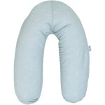 Coussin de maternit� - tineo - jersey de coton - vert deau / �toiles