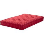 Coussin de palette en coton color� 120 x 80 cm rouge