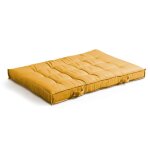 Coussin pour palette matelassé jaune 120 x 80cm - oviala Coussin pour palette matelassé jaune 120 x 80cm - oviala