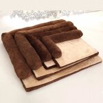 Coussin panier corbeille pour chien chat dhoussable couchage souple s - xl brun l(90x70x20cm)