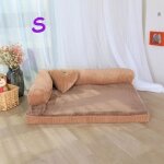 Coussin panier corbeille pour chien chat déhoussable couchage souple s - xl kaki s(55x45x15cm) Coussin panier corbeille pour chien chat déhoussable couchage souple s - xl kaki s(55x45x15cm)
