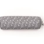 Coussin polochon - today - charme - imprim� gris fonc� capucine - 45 x 15 cm
