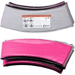 Kangui - coussin de protection trampoline � 360 cm - rose et gris