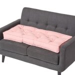 Coussin rehausseur pour canap� en coton - homescapes - coussin pour banquette - rose - 100x48x10cm - ...