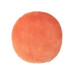 Coussin rond - homescapes - 40 cm - velours - orange - int�rieur