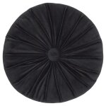 Coussin rond en polyester 40x40 cm collection inaya noir Coussin rond en polyester 40x40 cm collection inaya noir