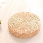 Coussin de si�ge - jute - rond - vintage - diam�tre 40cm - hauteur 6cm