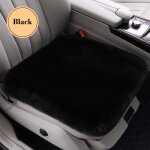 Coussin de si�ge de voiture - noir - 45x45cm - coussin de si�ge en peluche chaud et moelleux - housse ...