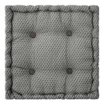 Coussin de sol - paris prix - otto - 40x40cm - coton - gris - pratique avec poigne